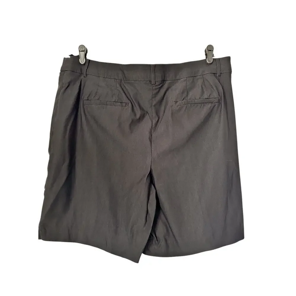 Lane Bryant‎ Shorts Womens Size 20 Black Rayon Blend High Rise Stretch Bermuda